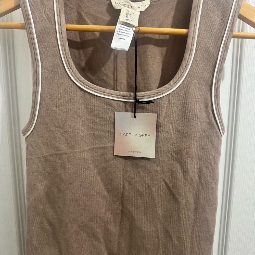 Happily Grey Women's Tan Tank Top
